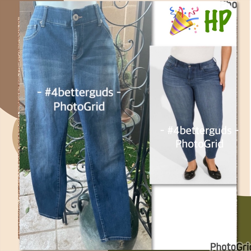 Torrid Bombshell Super Skinny High Rise Stretch Jeans 18S 18 Short